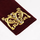 DEVIL FASHION Herren Gothic Totem bestickter Schwalbenschwanzmantel Rot