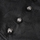 DEVIL FASHION Men's Gothic Turn-down Collar Cross Zipper Coat