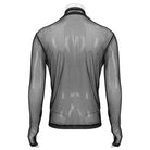 DEVIL FASHION Men's Gothic Turtleneck Sheer Mesh Shirt