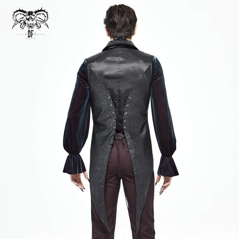 Men's Gothic Victorian Jacquard High/Low Swallow-tailed Waistcoats
