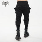 DEVIL FASHION Men's Punk Big-pocket Chains Jogger Pants