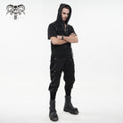 DEVIL FASHION Men's Punk Big-pocket Chains Jogger Pants