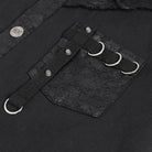 DEVIL FASHION Herren Punk Buckle Splice Unedged Weste