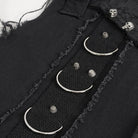 DEVIL FASHION Herren Punk Buckle Splice Unedged Weste