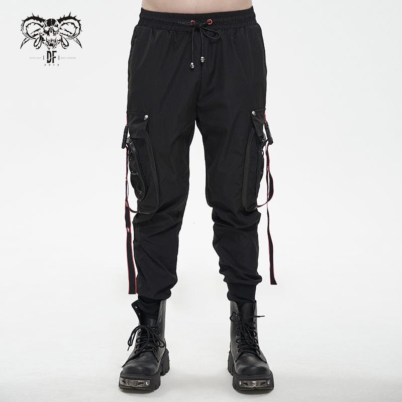 DEVIL FASHION Men's Punk Cargo Pants Joggers