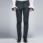 Pantalones de brocado clásicos punk para hombre DEVIL FASHION