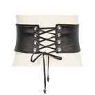 DEVIL FASHION Herren-Gürtel mit Punk-Ösenschnallen und gekreuzten Schnallen