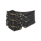 DEVIL FASHION Men's Punk Faux Leather Rivers Belt