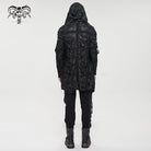 DEVIL FASHION Men's Punk Irregular Ripped Coat with Hood