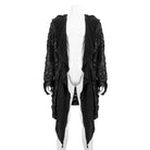 DEVIL FASHION Men's Punk Irregular Ripped Coat with Hood