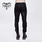 Men's Punk Lacing Straps Straight-leg Pants