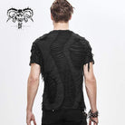 Men's Punk Ripped Mesh T-shirts
