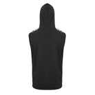 DEVIL FASHION Men's Punk Skull Faux Leather Splice Vest with Hood