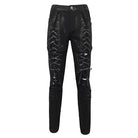 DEVIL FASHION Herren Punk Strappy Distressed Pants
