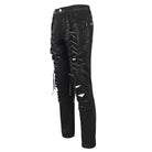 DEVIL FASHION Herren Punk Strappy Distressed Pants