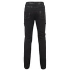 DEVIL FASHION Herren Punk Strappy Distressed Pants