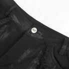 DEVIL FASHION Herren Punk Strappy Distressed Pants