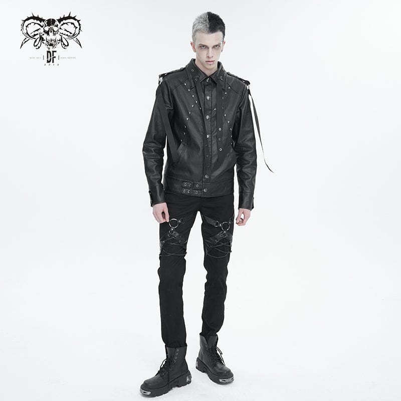 Men's Punk Studded Strap Jacket – Punk Design