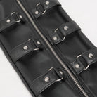 DEVIL FASHION Miesten punk-vetoketjulliset keinonahkahousut