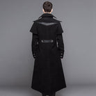 DEVIL FASHION Men's Steampunk Military Style Long Coat