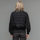 Camisa gótica con estampado propio con cordones y ojales DEVIL FASHION para hombre