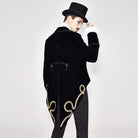 DEVIL FASHION Men's Vintage Goth Velvet Jacket