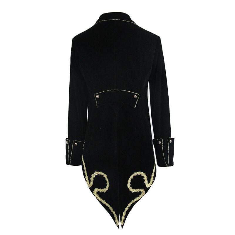 DEVIL FASHION Men's Vintage Goth Velvet Jacket