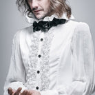 Camisa de cola larga estilo vintage para hombre con volantes DEVIL FASHION