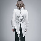 Camisa de cola larga estilo vintage para hombre con volantes DEVIL FASHION