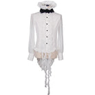 Camisa de cola larga estilo vintage para hombre con volantes DEVIL FASHION