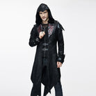 DEVIL FASHION Men's Vintage Tailcoat With Leather Details