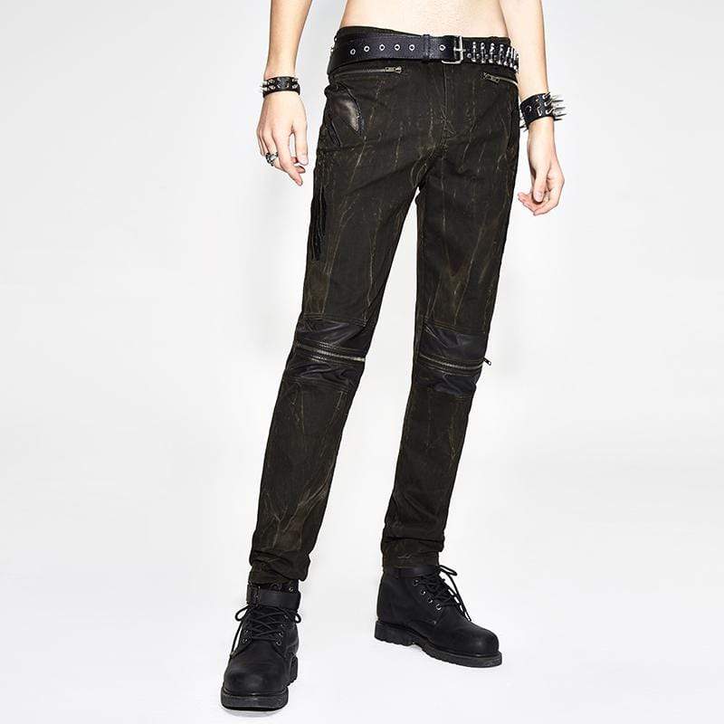 Men's Zipped Knee Punk Jeans – Punk Design