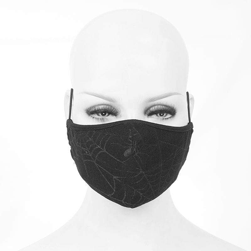 Unisex Gothic Spider Web Masks With Disposable Filter Insert Set of tw ...