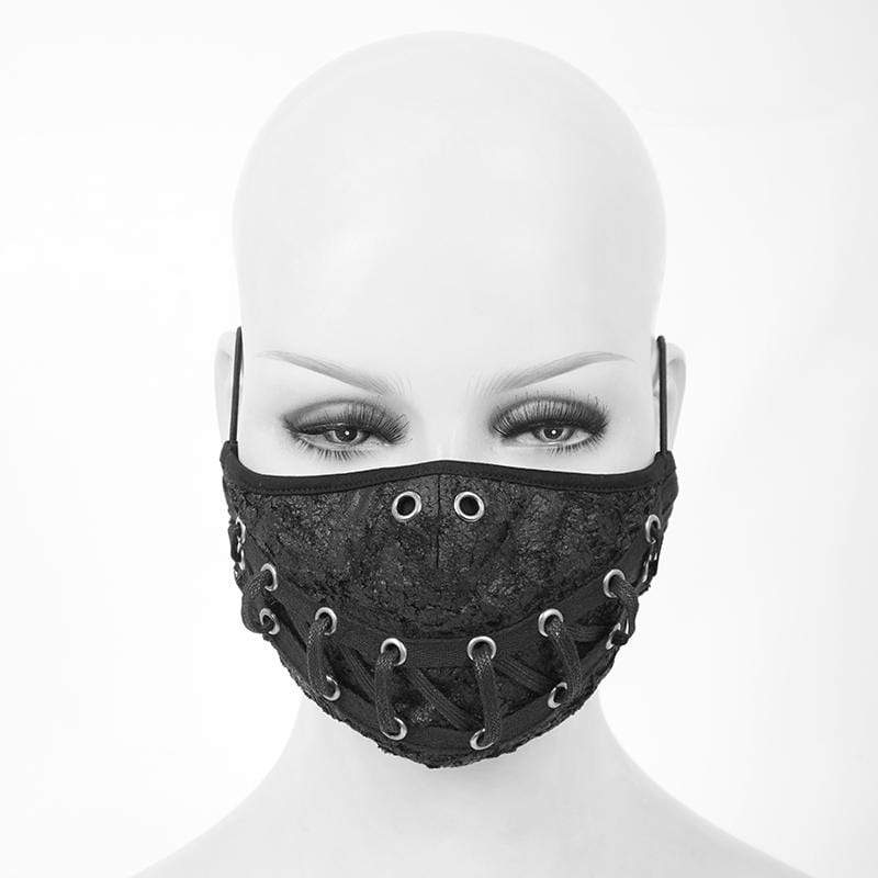 Unisex Grunge Frayed Wrinkle Ropes Masks With Disposable Filter Insert Set of two