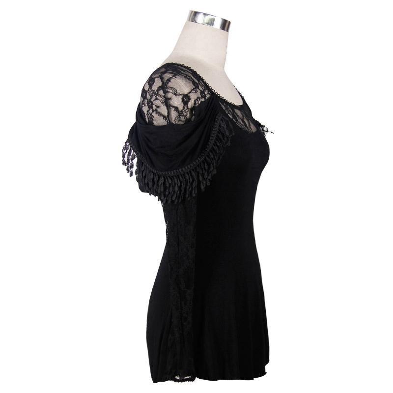 Women's Aline Lace and Tassels Tops