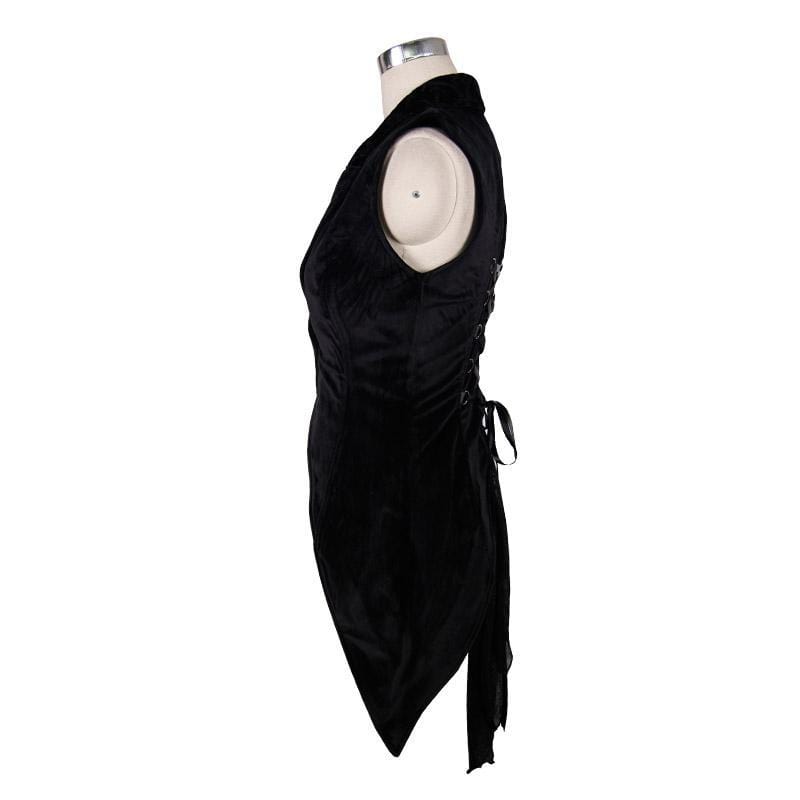DEVIL FASHION Women's Asymmetric Waistcoat
