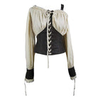 DEVIL FASHION Women's Denim Laced Punk Shirt