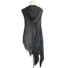 DEVIL FASHION Women's Distressed Cowl With Lacing