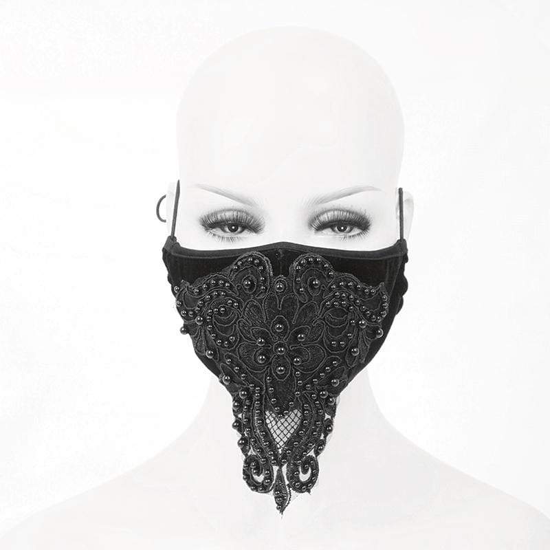Women's Floral Lace Applique Masks With Disposable Filter Insert Set o ...