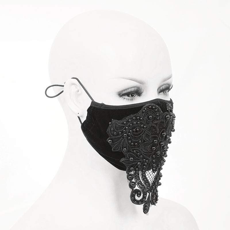 Women's Floral Lace Applique Masks With Disposable Filter Insert Set of two