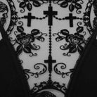 Vestido gótico con estampado floral irregular calado para mujer DEVIL FASHION