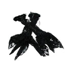 Women's Goth Lace Ruff Long Fingerless Gloves