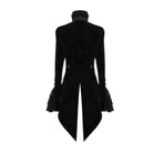 Women's Goth Ruffles Velet Swallow-tailed coat