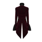 Women's Goth Ruffles Velet Swallow-tailed coat