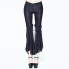 DEVIL FASHION Women's Goth Trousers With Long slits