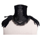 Women's Goth Velvet & Feather Collar