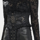 DEVIL FASHION Damen Gothic Perlen Rüschengürtel