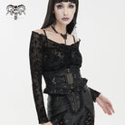 DEVIL FASHION Damen Gothic Perlen Rüschengürtel