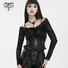 DEVIL FASHION Damen Gothic Perlen Rüschengürtel
