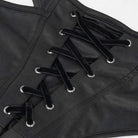 Women's Gothic Black Lace-up Detailed Bikini Bottoms